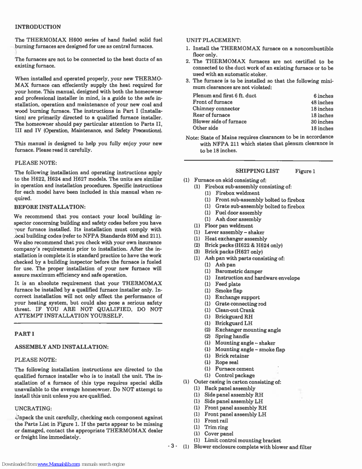 Thermomax H600 Series Manual