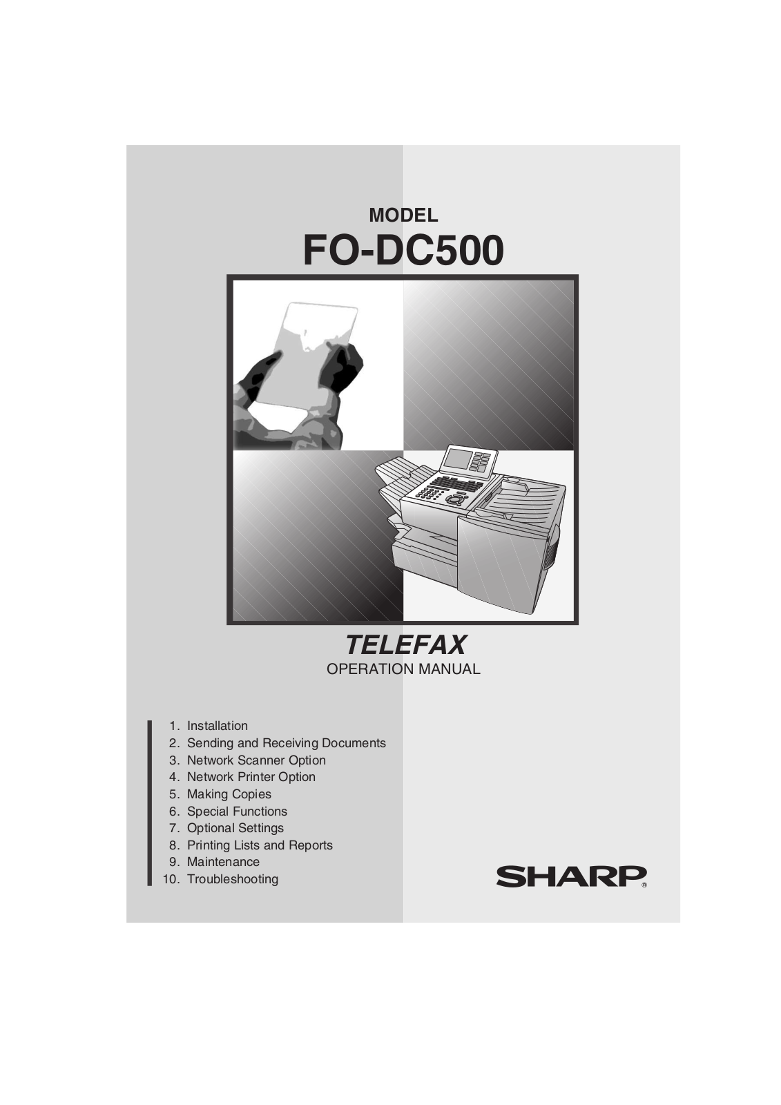 SHARP FODC500EU User Manual