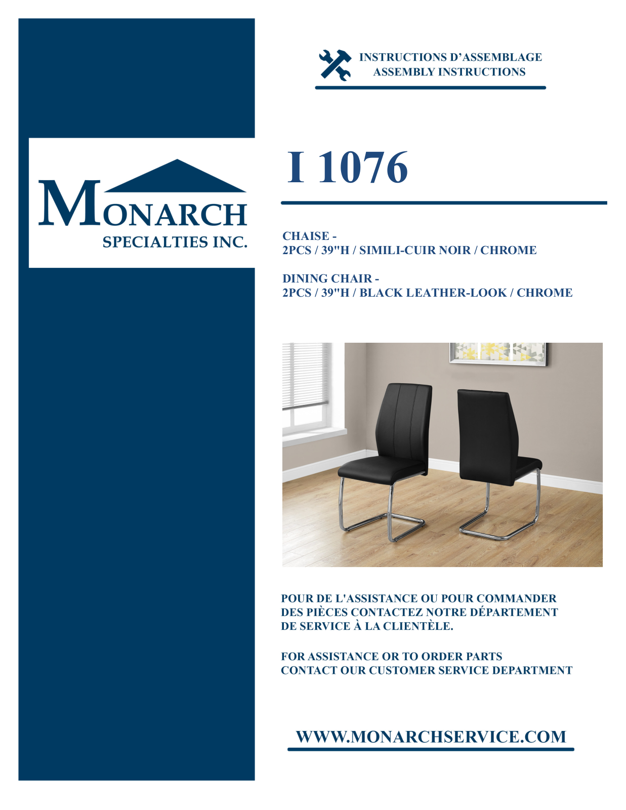 Monarch I1076 Assembly Guide