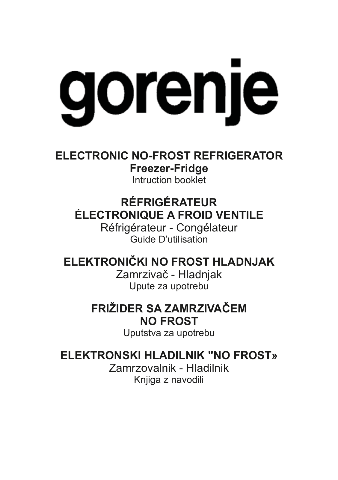 Gorenje NRF 7181 TX Operating Instructions