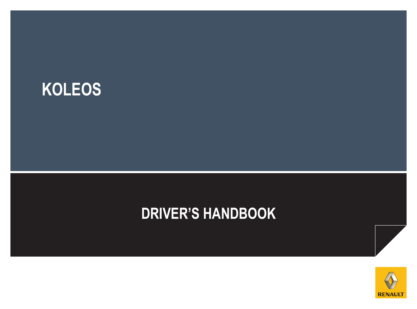 Renault KOLEOS 2010 User Manual