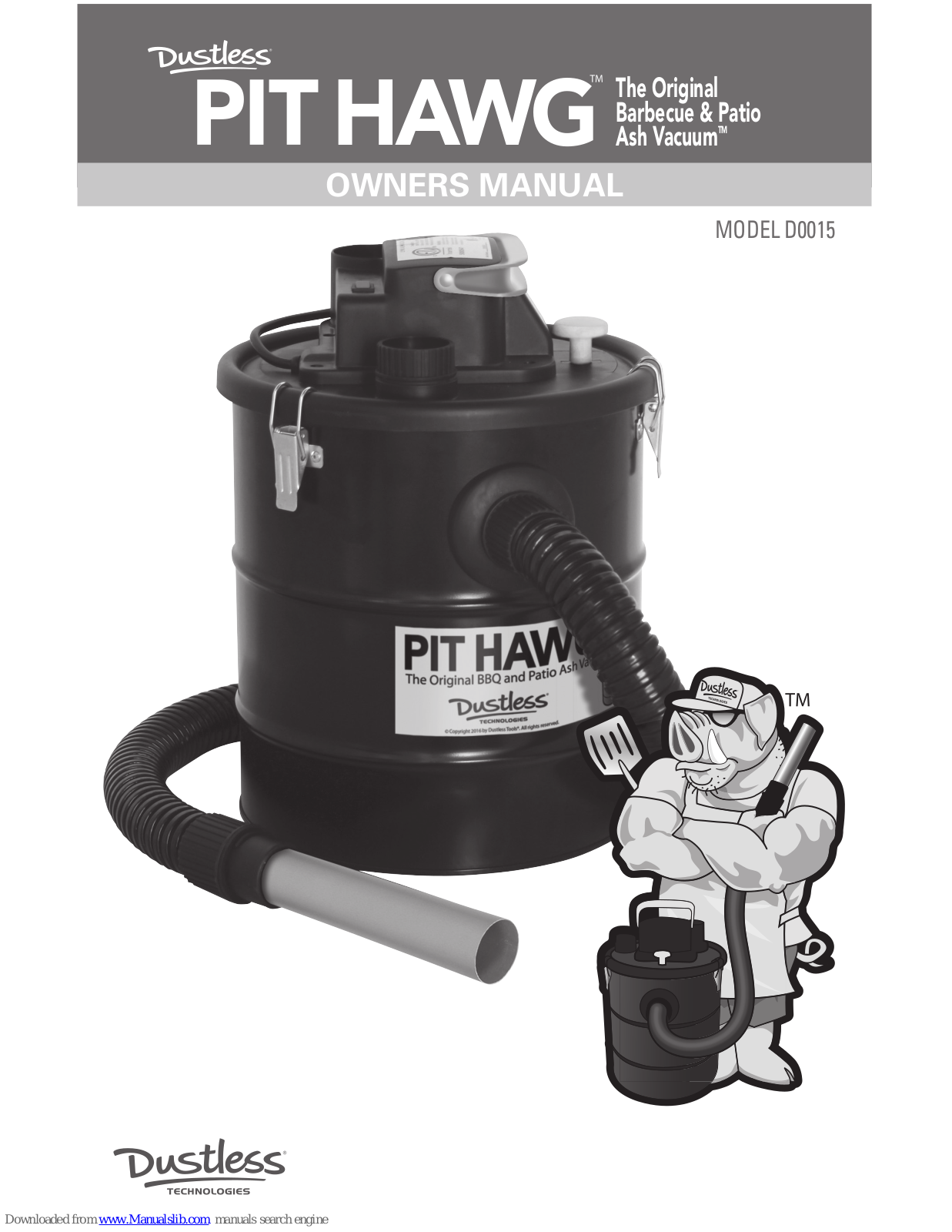 Dustless PIT HAWG D0015 Owner's Manual