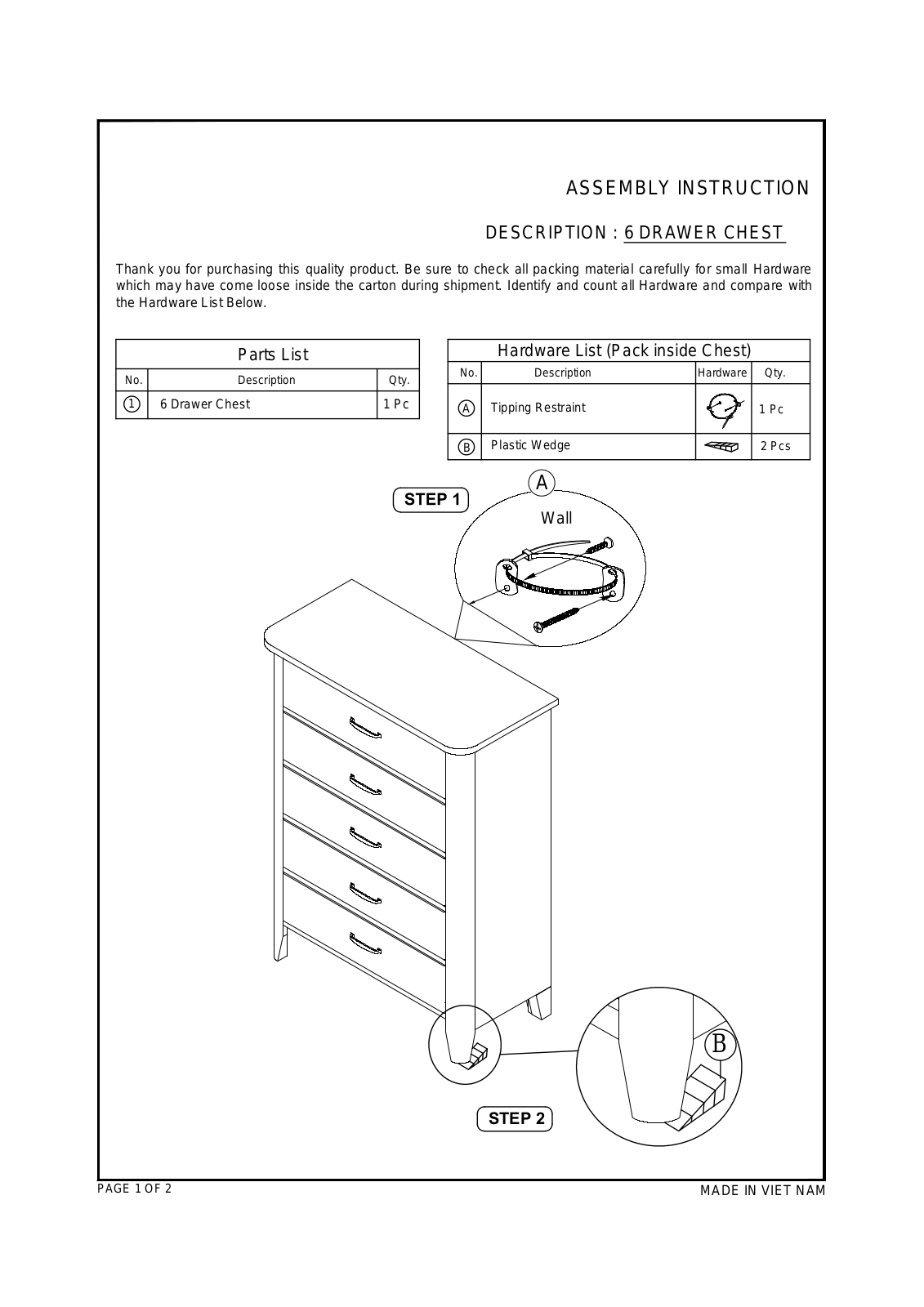 Mack & Milo W000674584 Installation & Assembly - ManualMachine.com