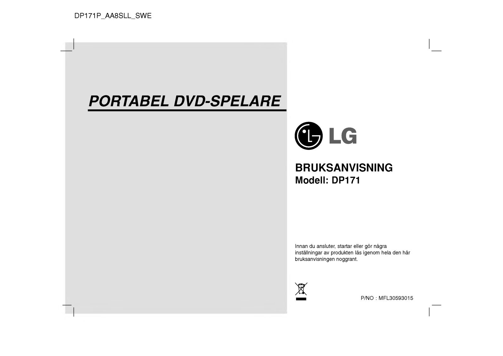 Lg DP171 User Manual