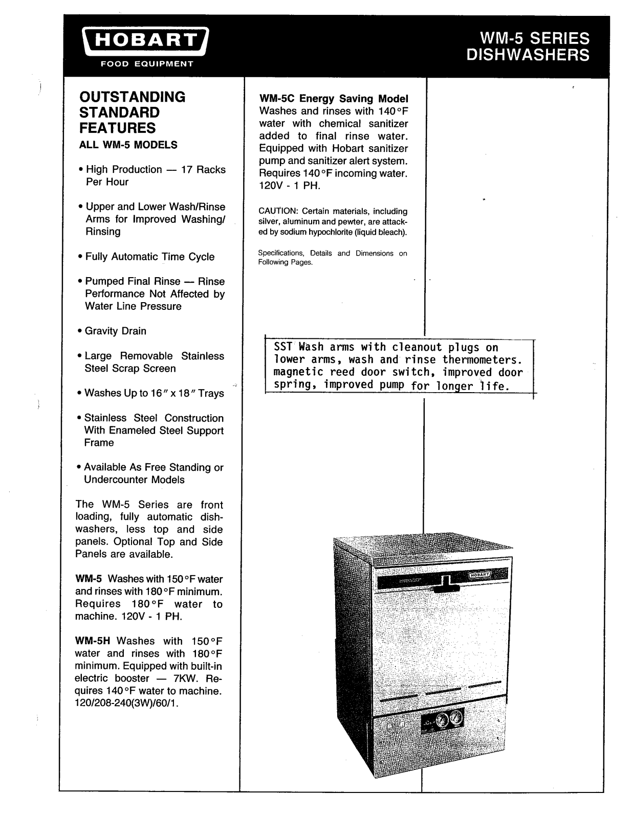 Hobart WM5 User Manual