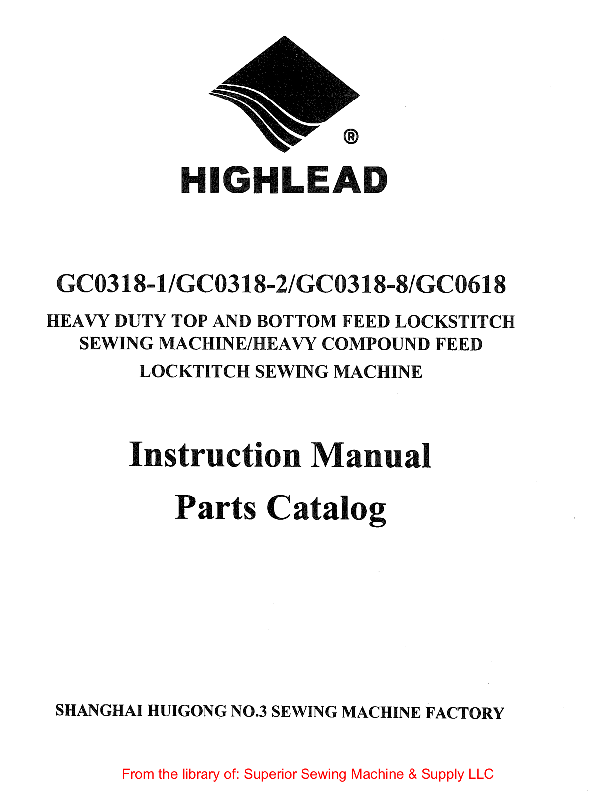 Highlead GC0318-1, GC0318-2, GC0318-8, GC0618 User Manual