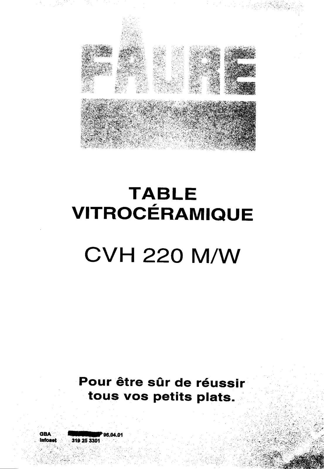 Faure CVH220M, CVH220W User Manual