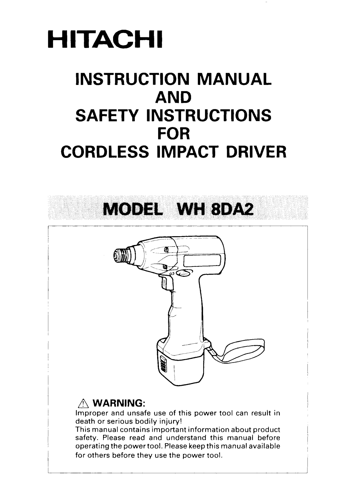 Hitachi WH8DA2 PARTS LIST