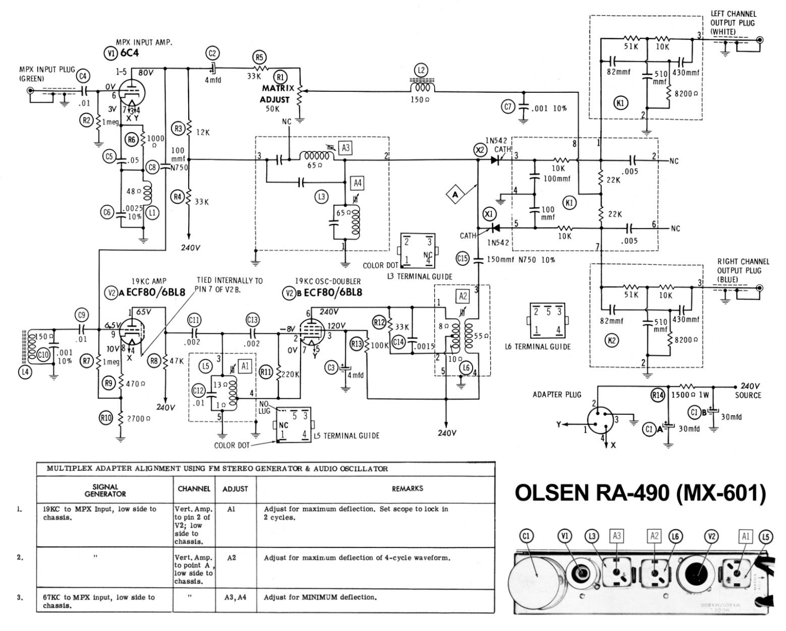 O.L.S. Audiotechnology RA-490 Schematic