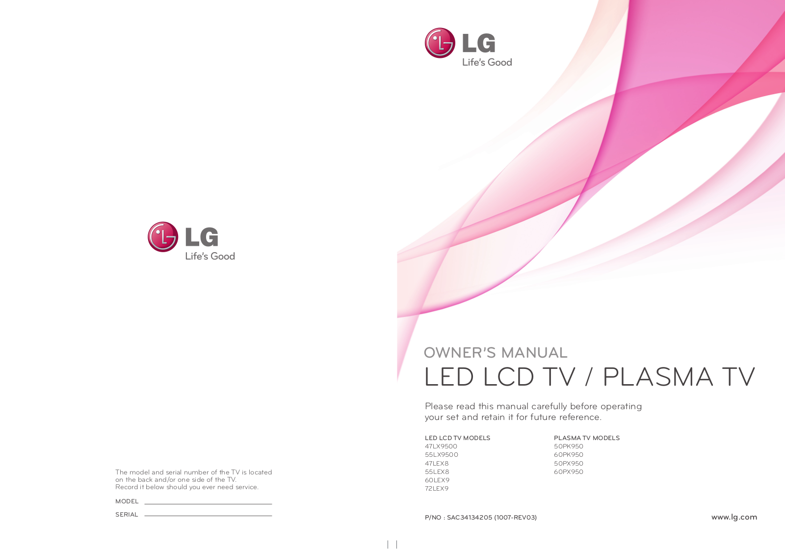 LG 50PK950 User Manual