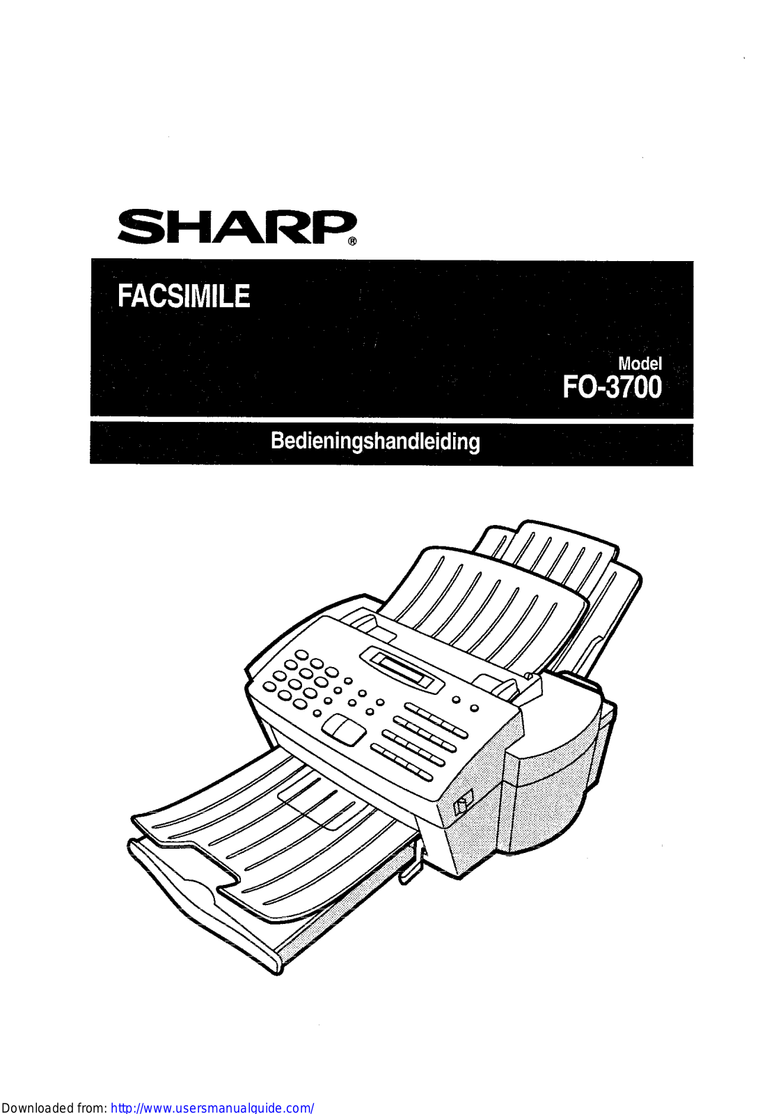 SHARP FO-3700 User Manual