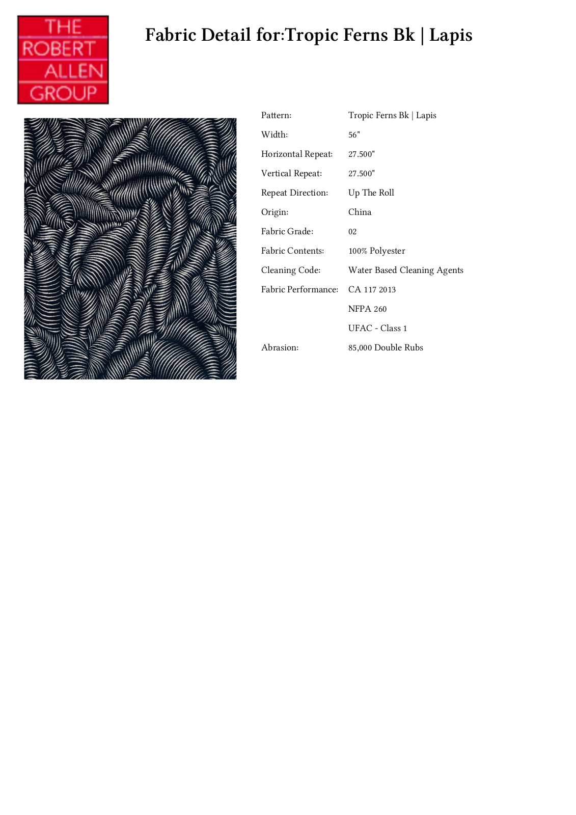 Robert Allen RALF1195 Specifications - ManualMachine.com