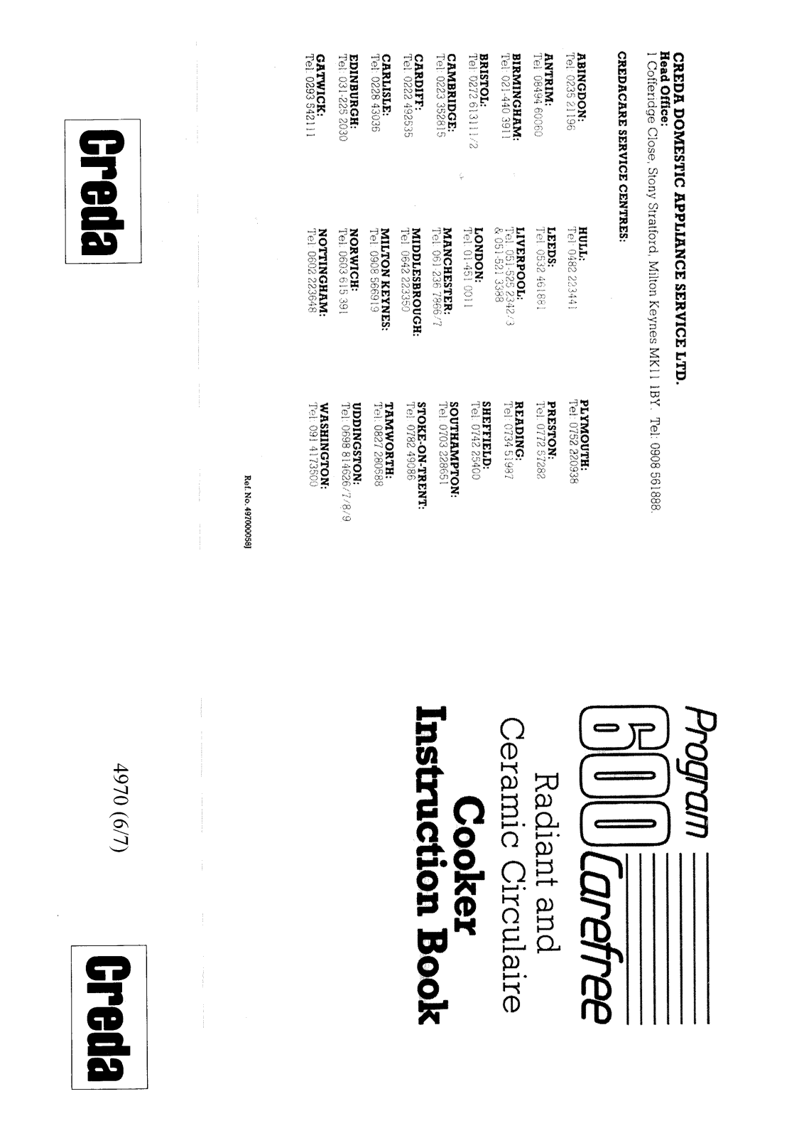 Creda HB49707 User Manual