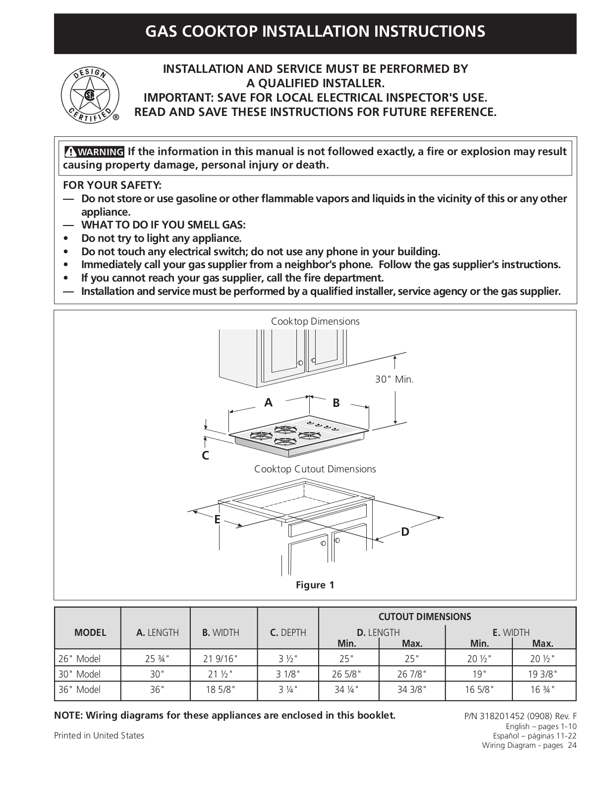 Frigidaire 318201452 User Manual