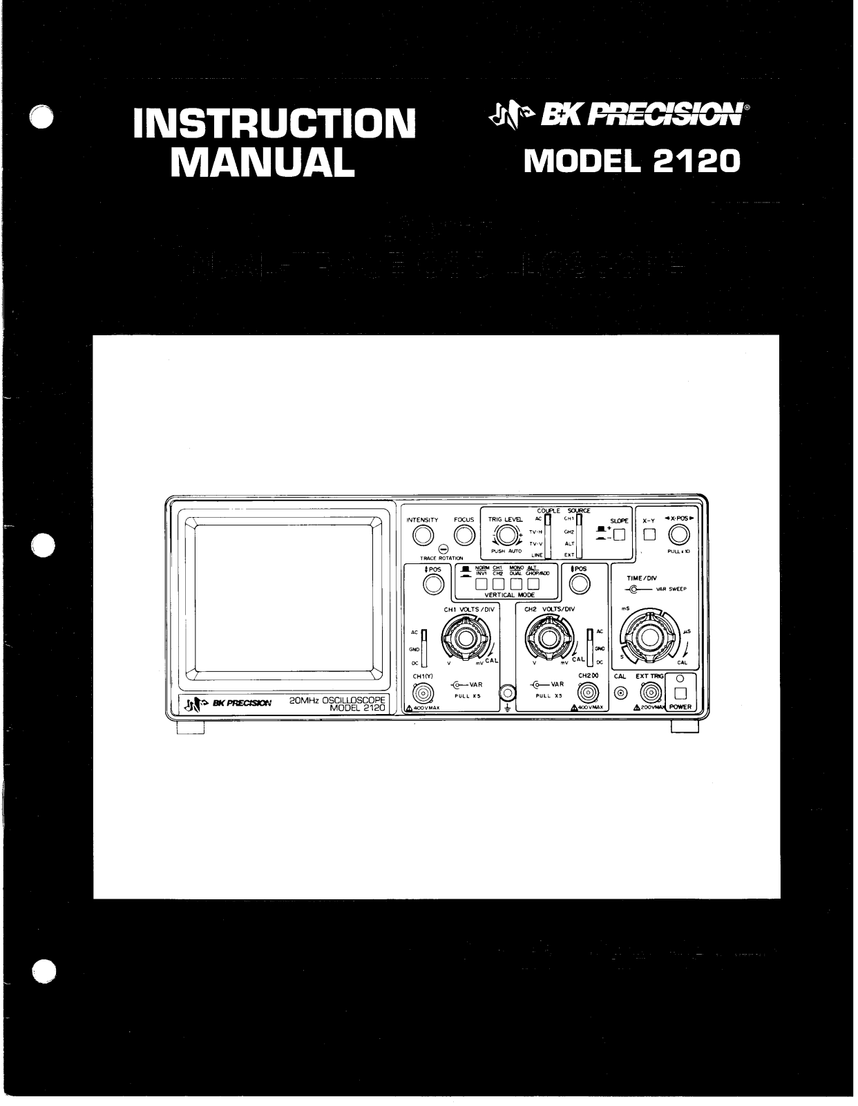 BK Precision 2120 User Manual