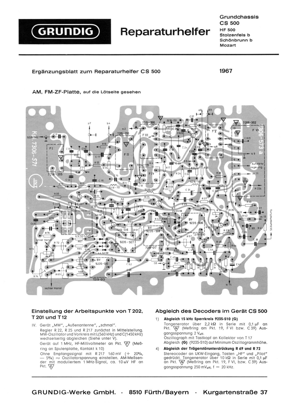 Grundig CS-500 Service Manual