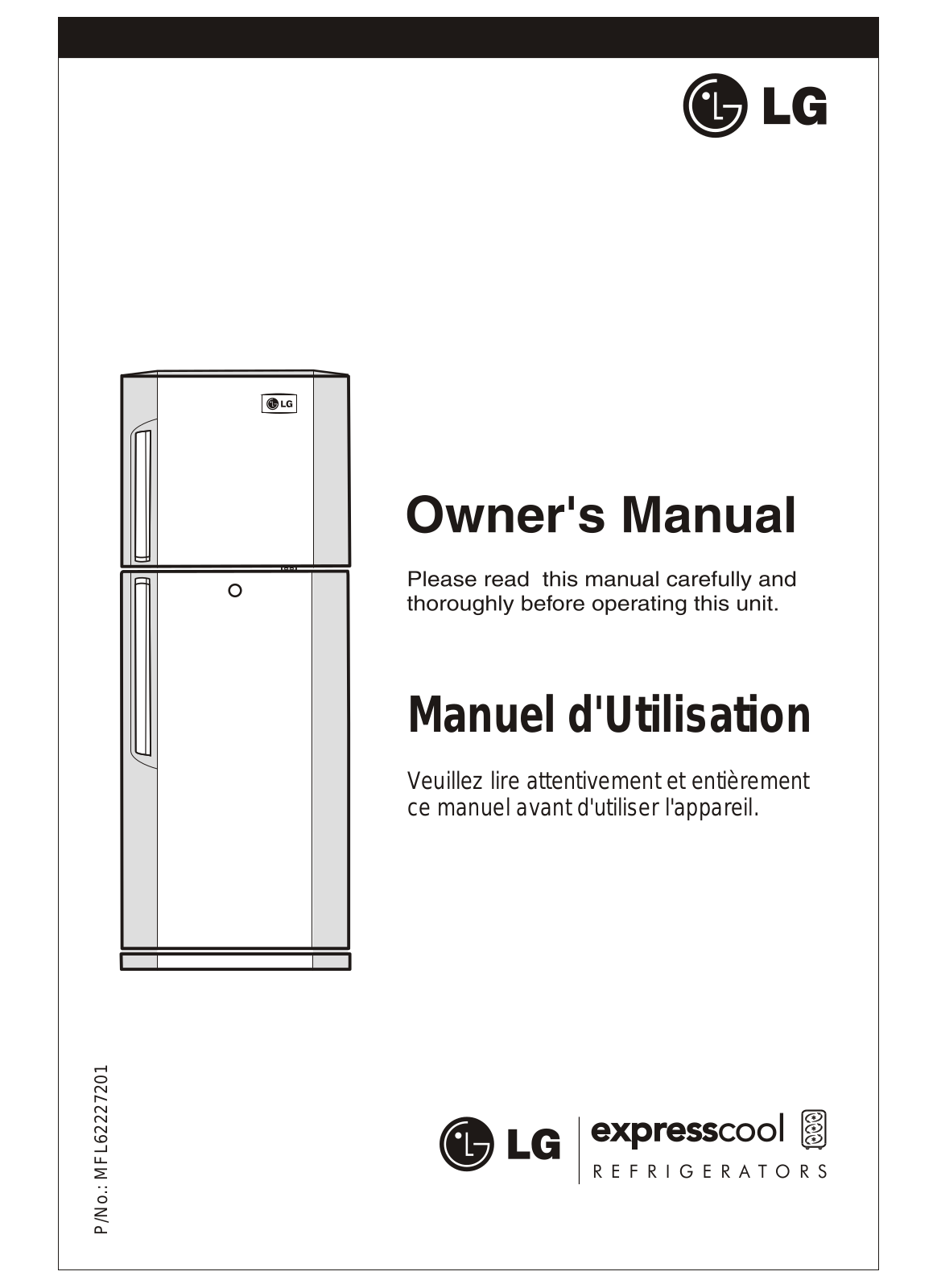 LG GR-B260VMX, GR-B282VML Owner’s Manual