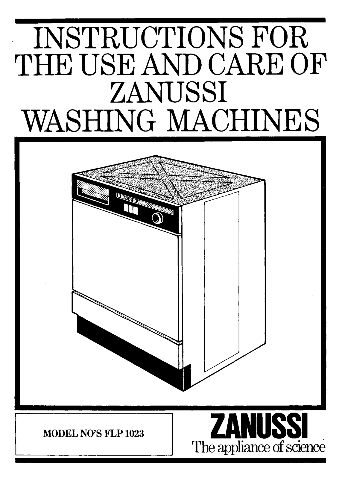 Zanussi FLP 1023 Instruction Manual