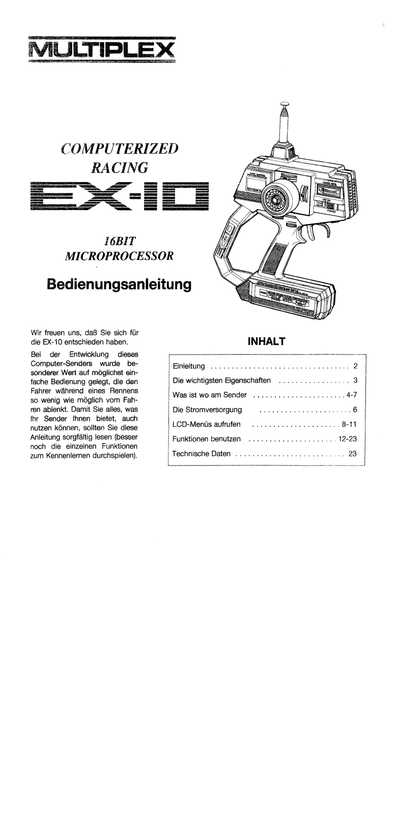 Multiplex EX10 User Manual