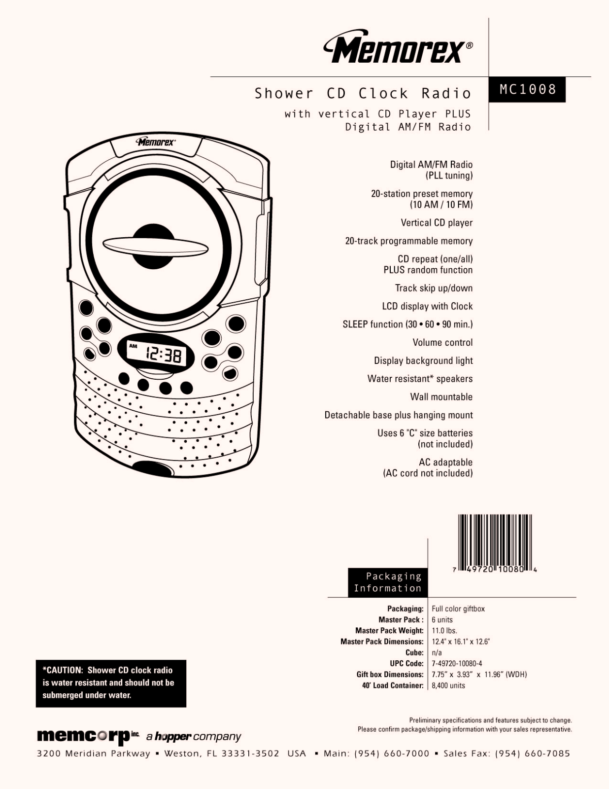 Memorex MC1008 user Manual