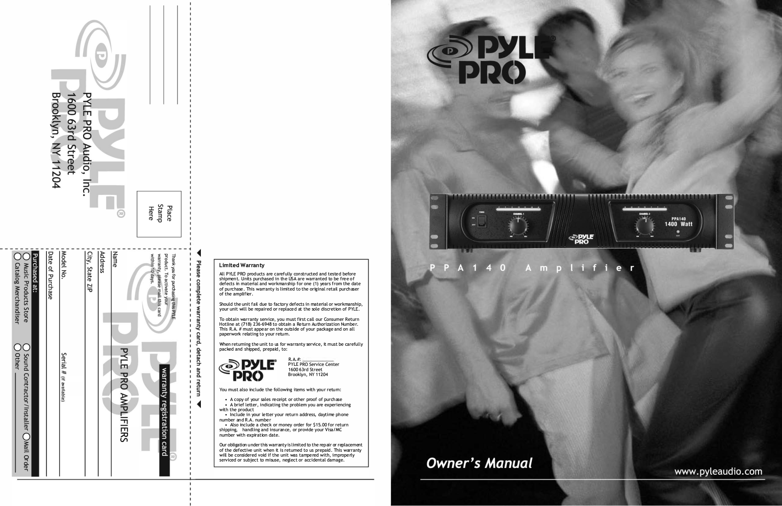 PYLE Audio PPA140 User Manual