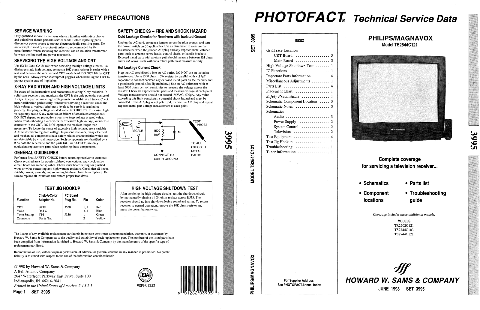 Philips TS2544C121 Service Manual