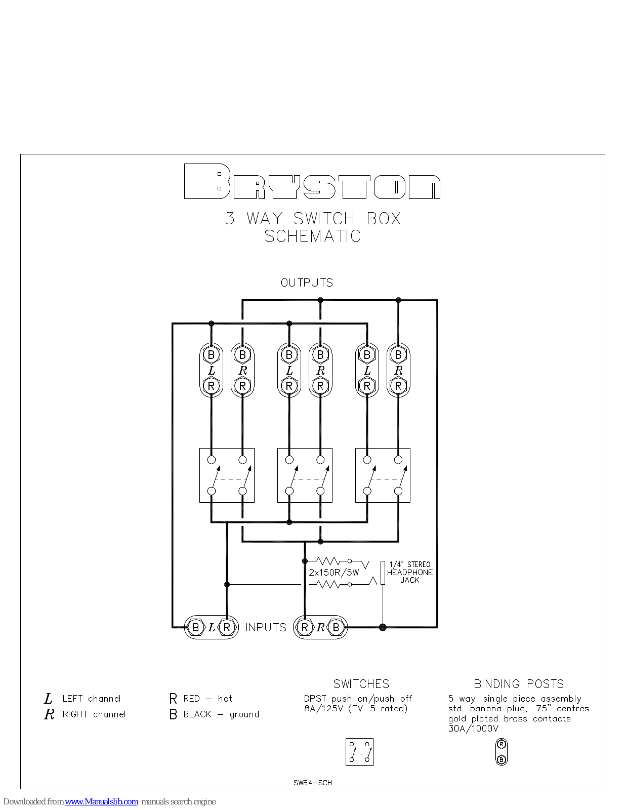 Bryston SWB3 Schematic Diagram