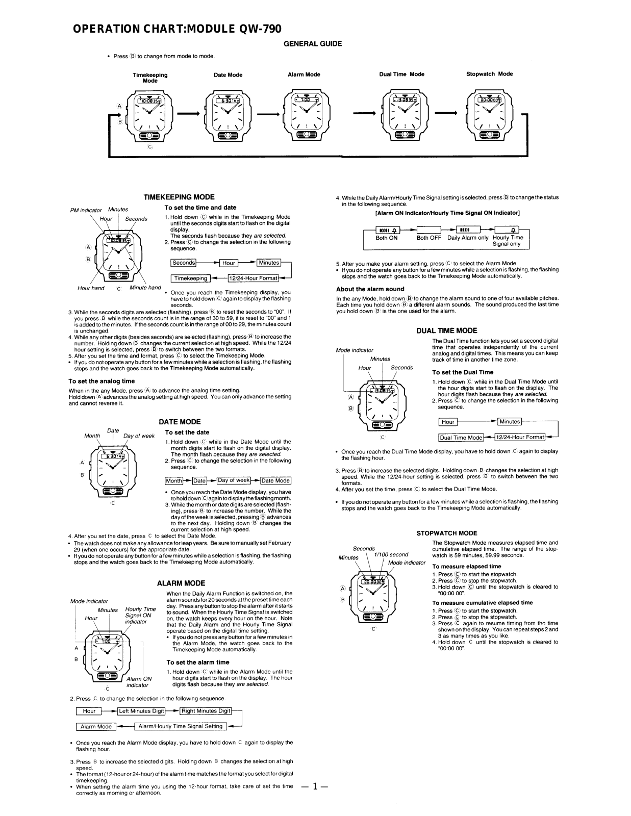 Casio 790 Owner's Manual