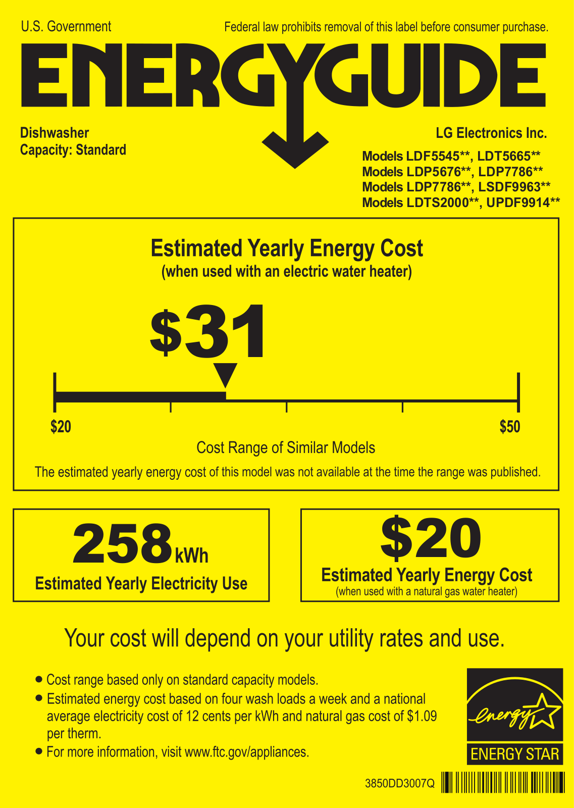 LG LDF5545BD, LDP7786BB Energy manual