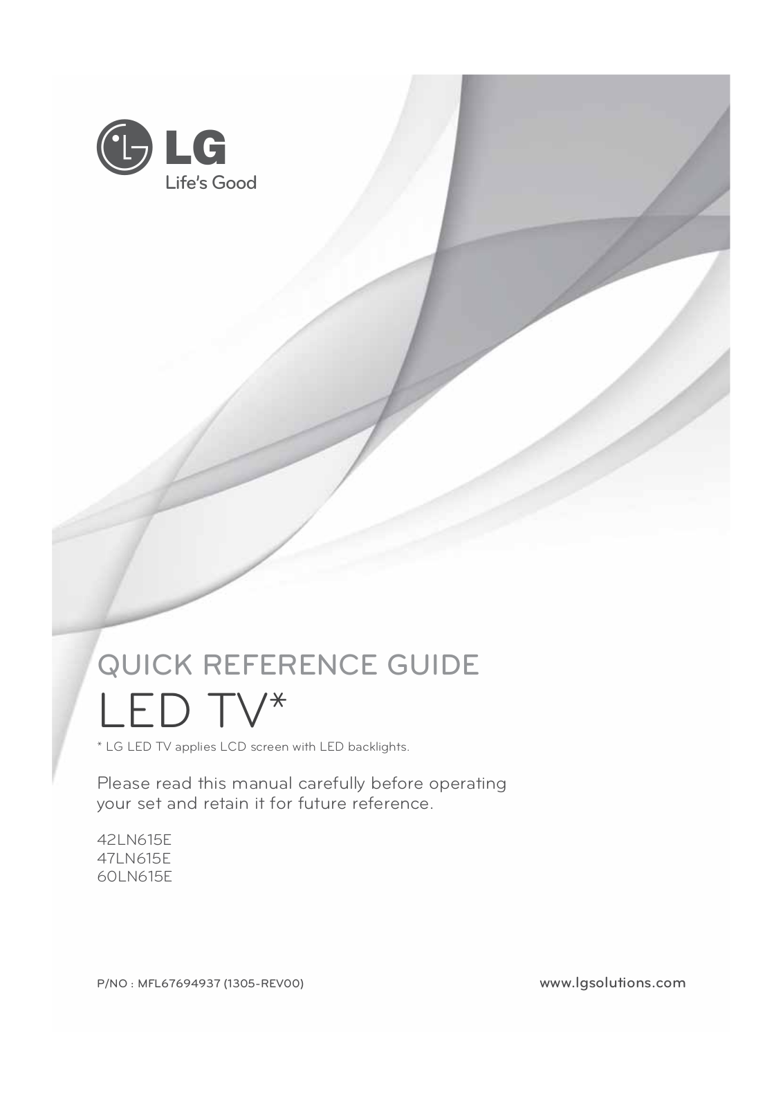 LG 60LN615EUB User Manual