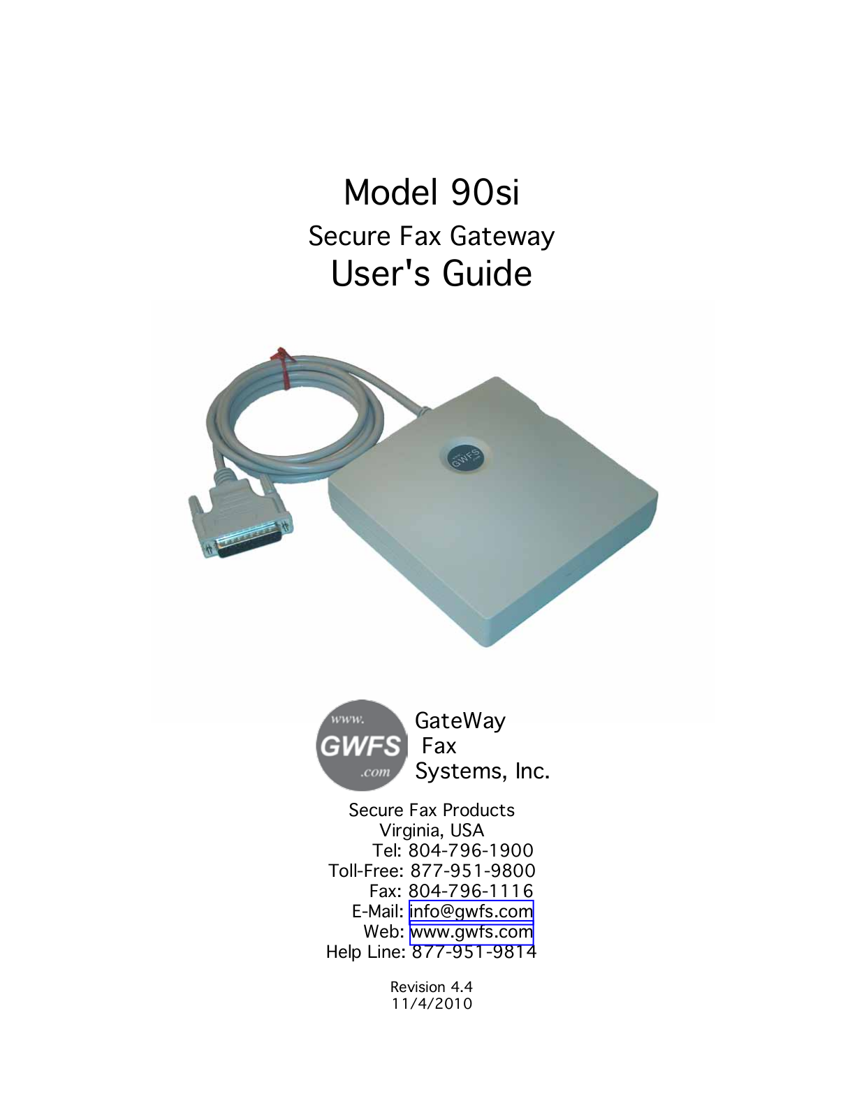 GateWay Fax Systems 90SI User Manual