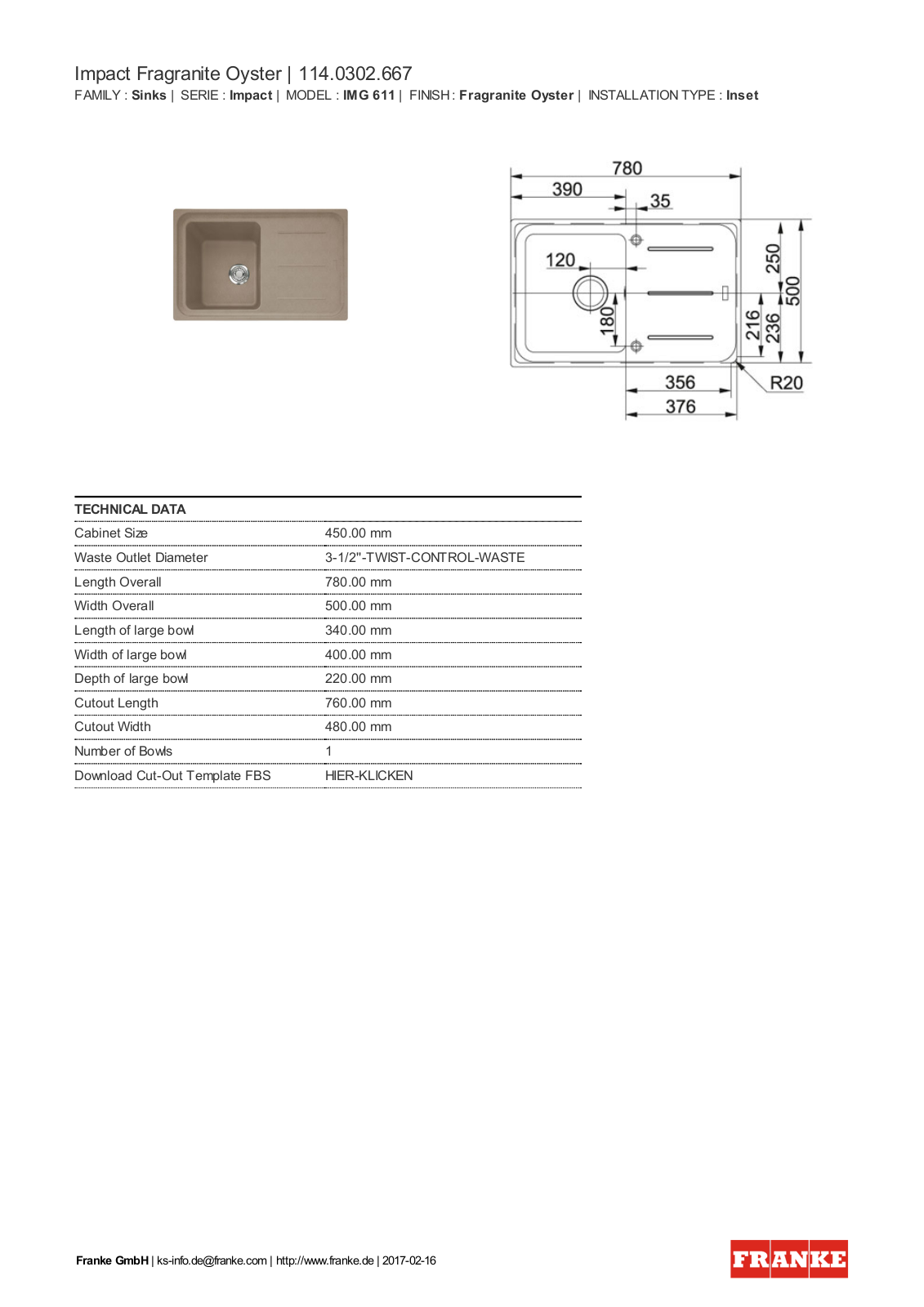 Franke 114.0302.667 Service Manual