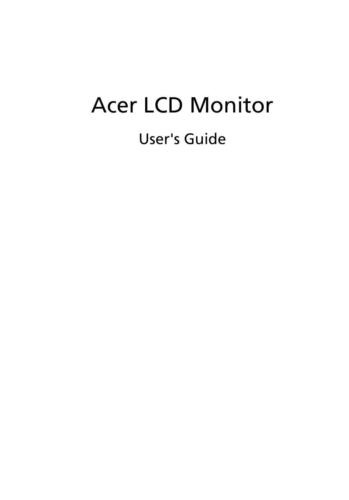 Acer VA200HQb User Manual
