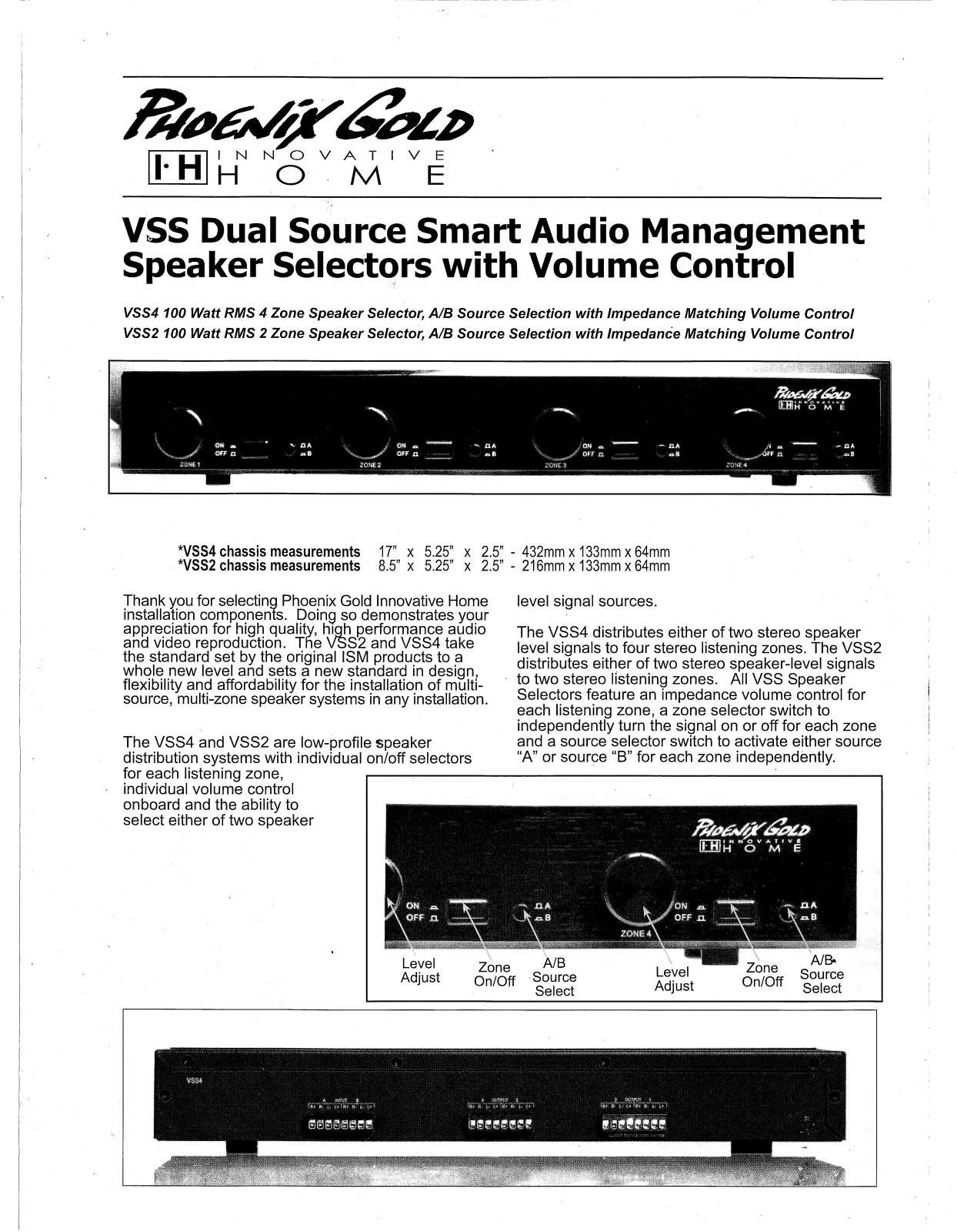 Phoenix Gold VSS2, VSS4 User Manual