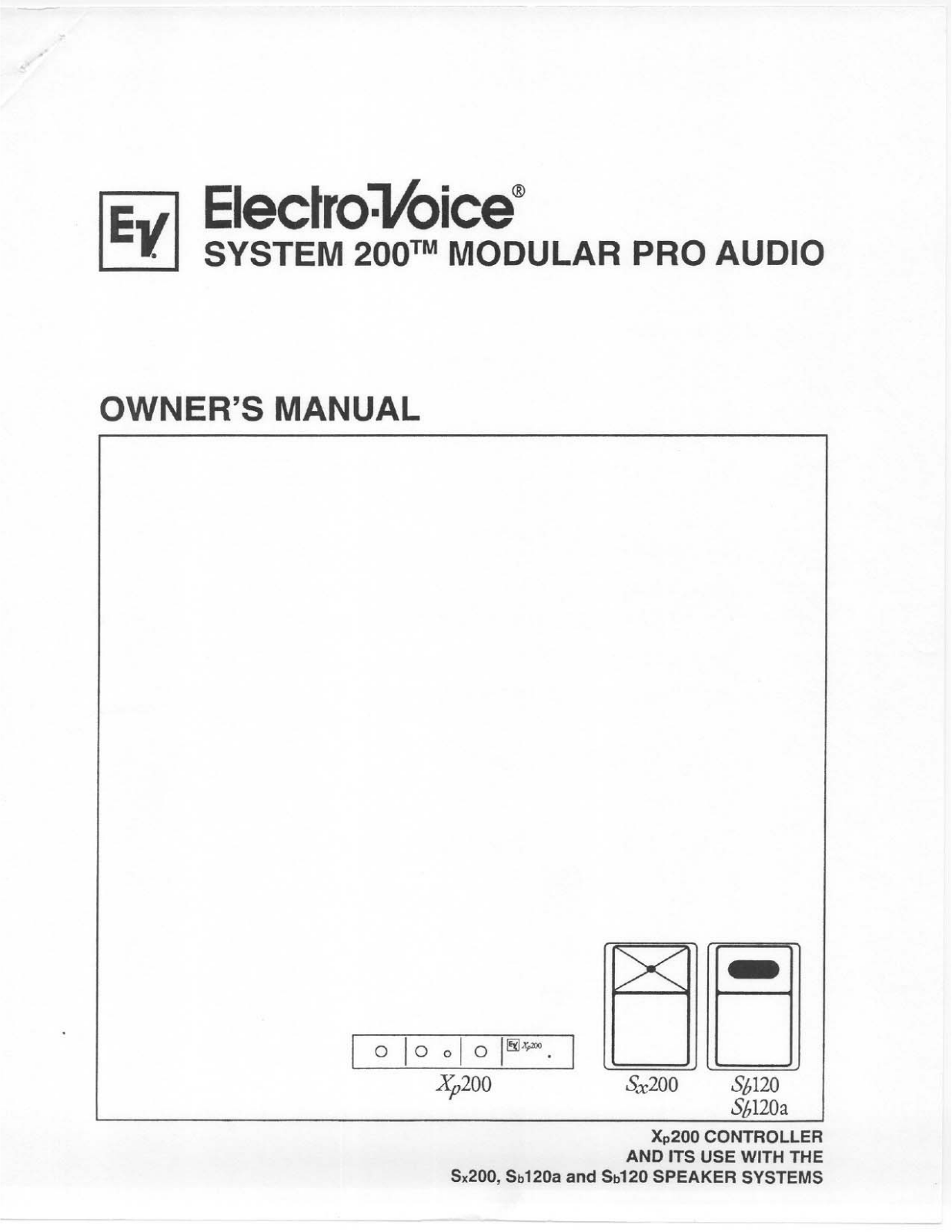 Electro-voice SYSTEM 200 User Manual