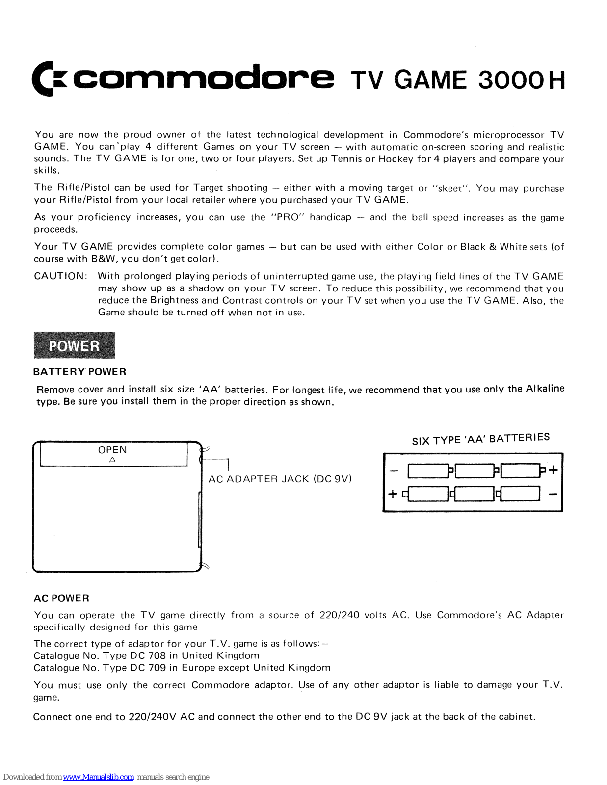 Commodore 3000 H User Manual