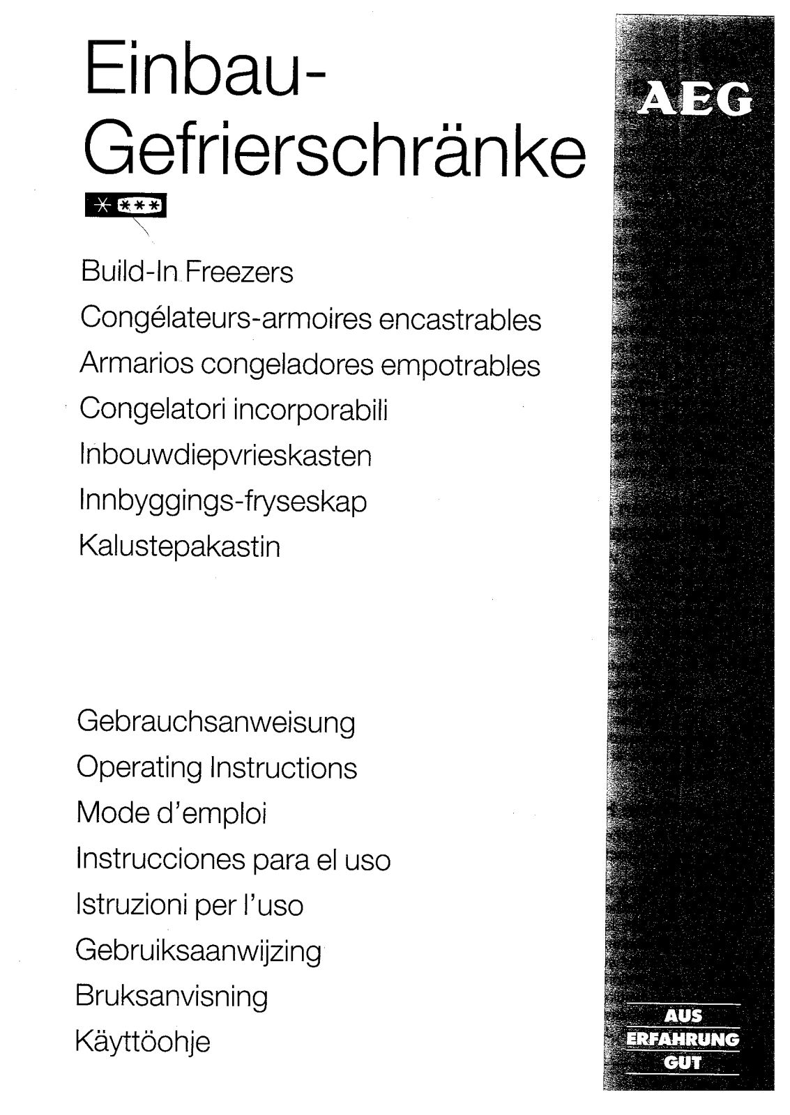 Aeg ARCTIS1302-5E, ARC132-4I, ARC1309-4I, ARC132-5 I, ARC1302-5 I GB Operating Manual