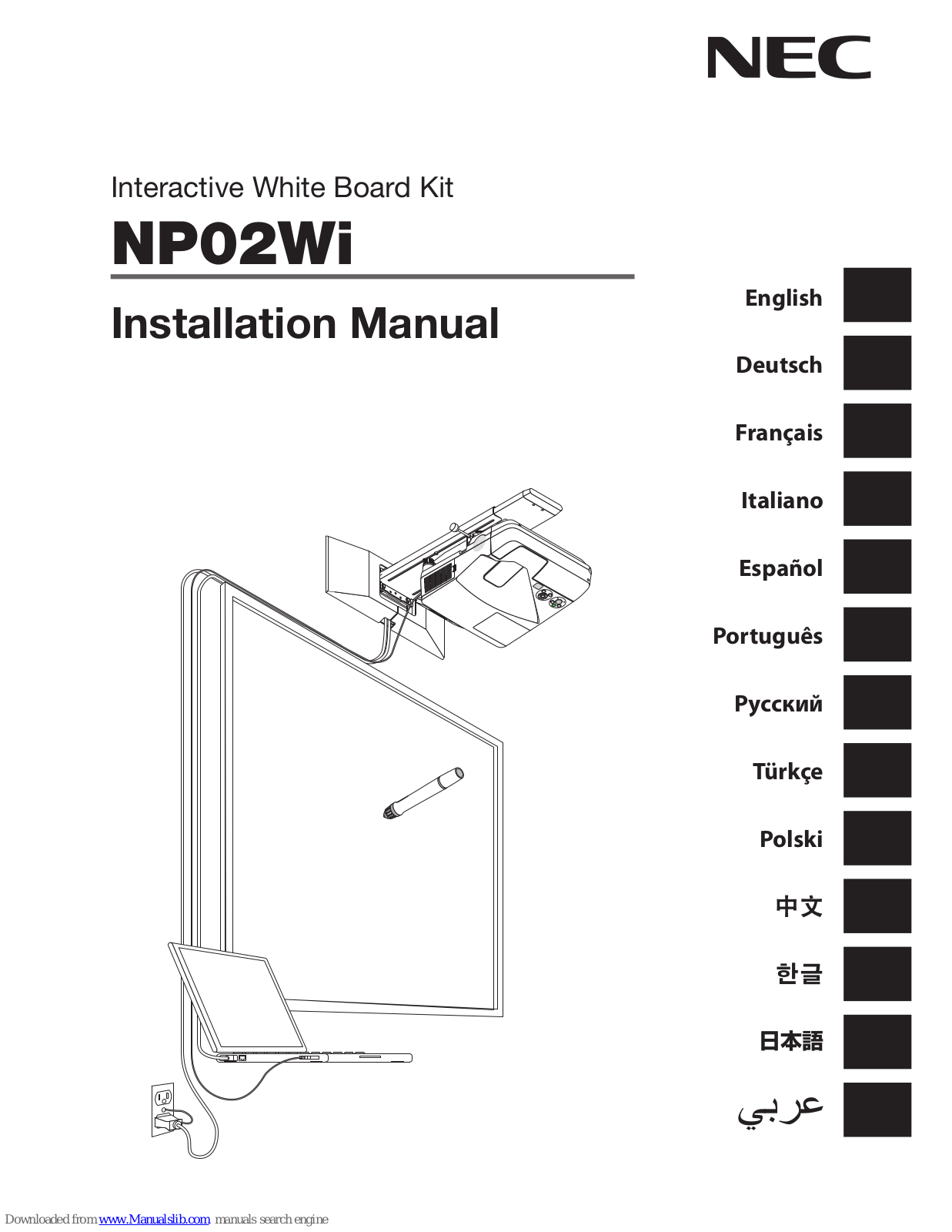 NEC NP-UM330X, NP02Wi Installation Manual