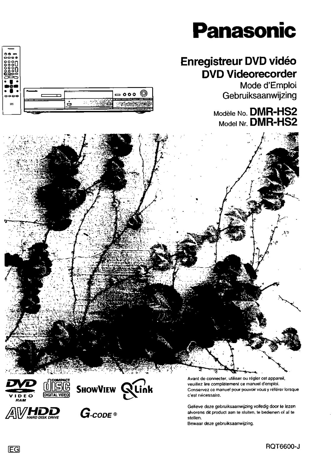 PANASONIC DMR-HS2EG, DMR-HS2EG1 User Manual