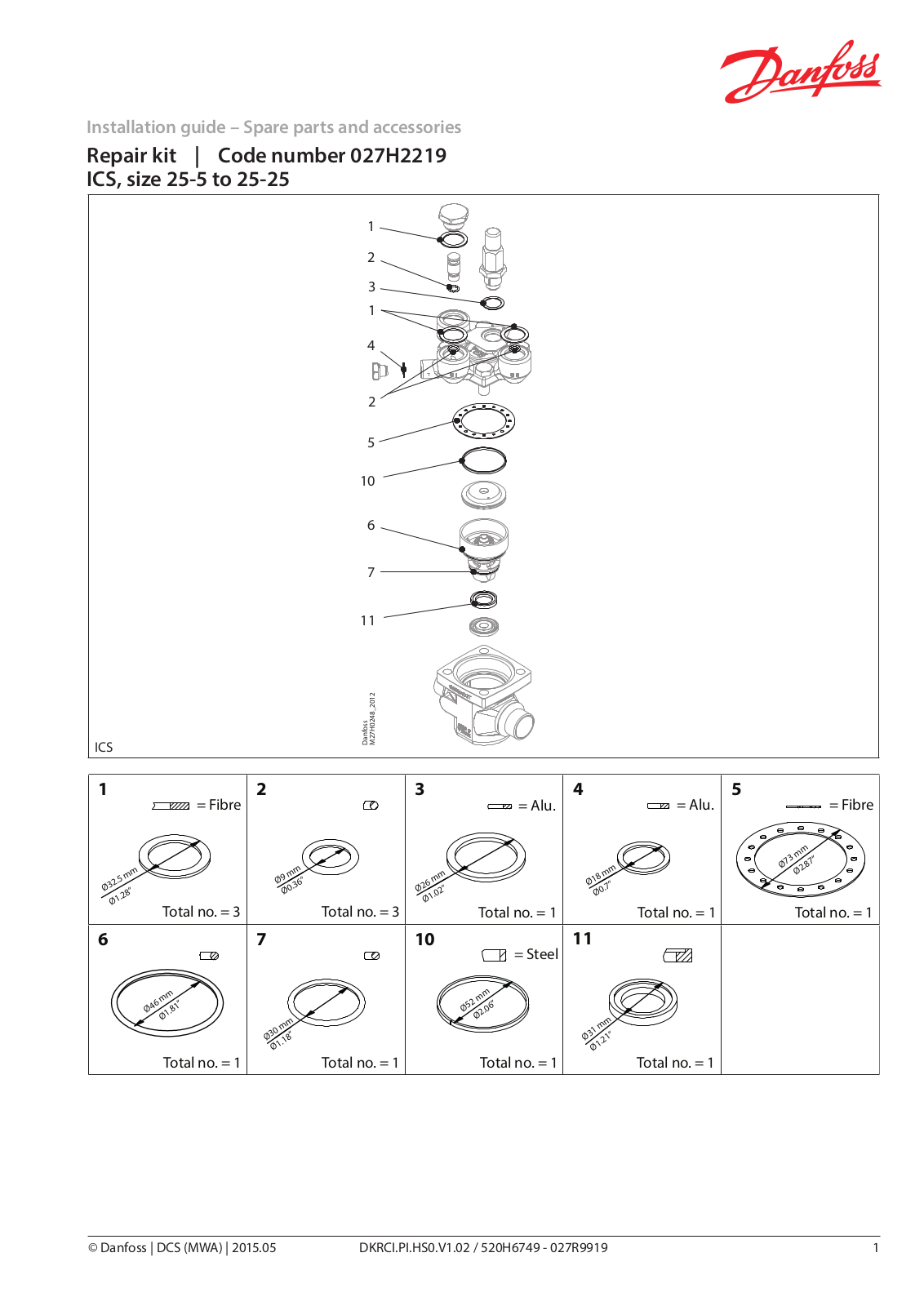 Danfoss ICS 25-25 Installation guide