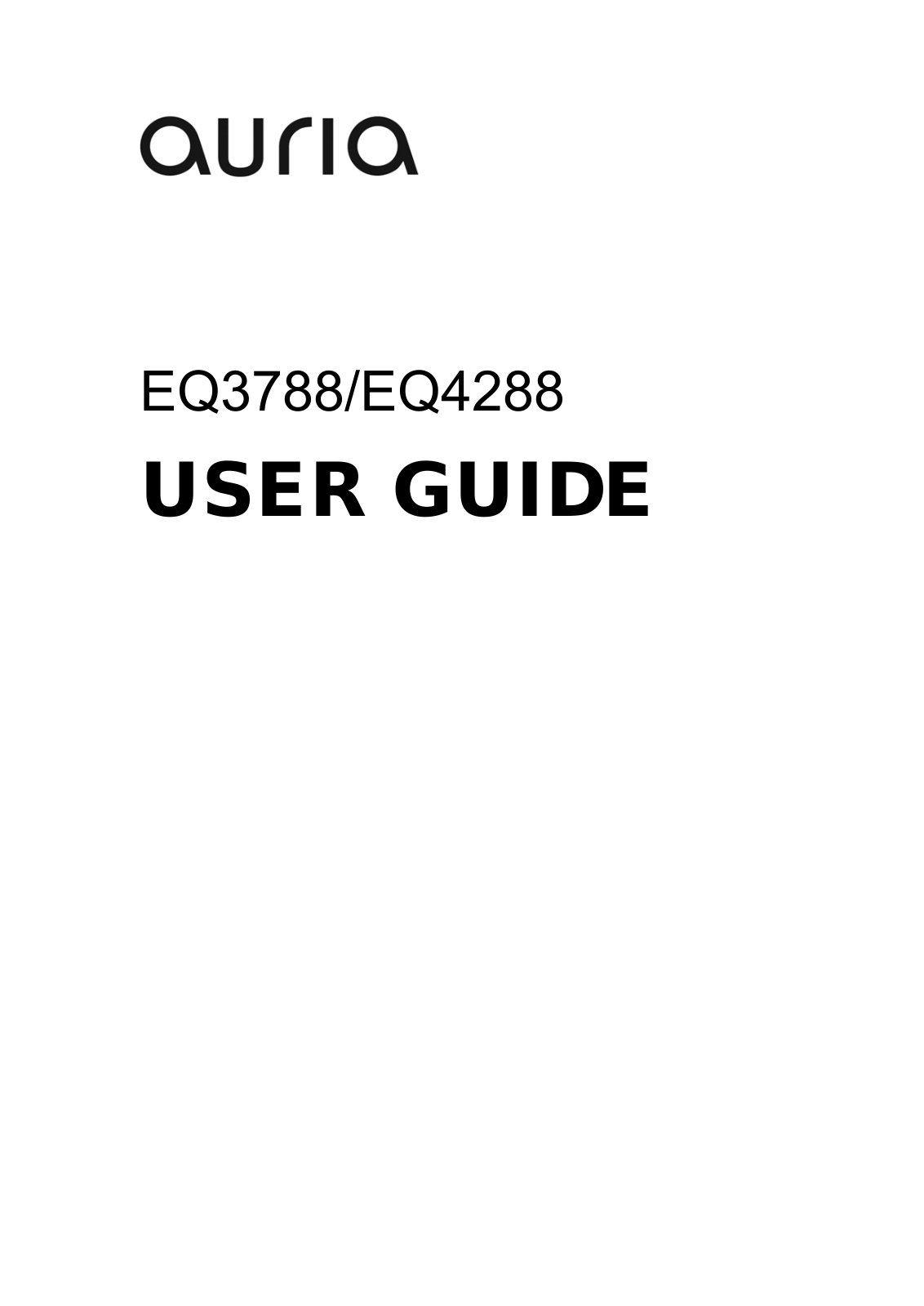 Auria EQ3788, EQ4288 User Guide