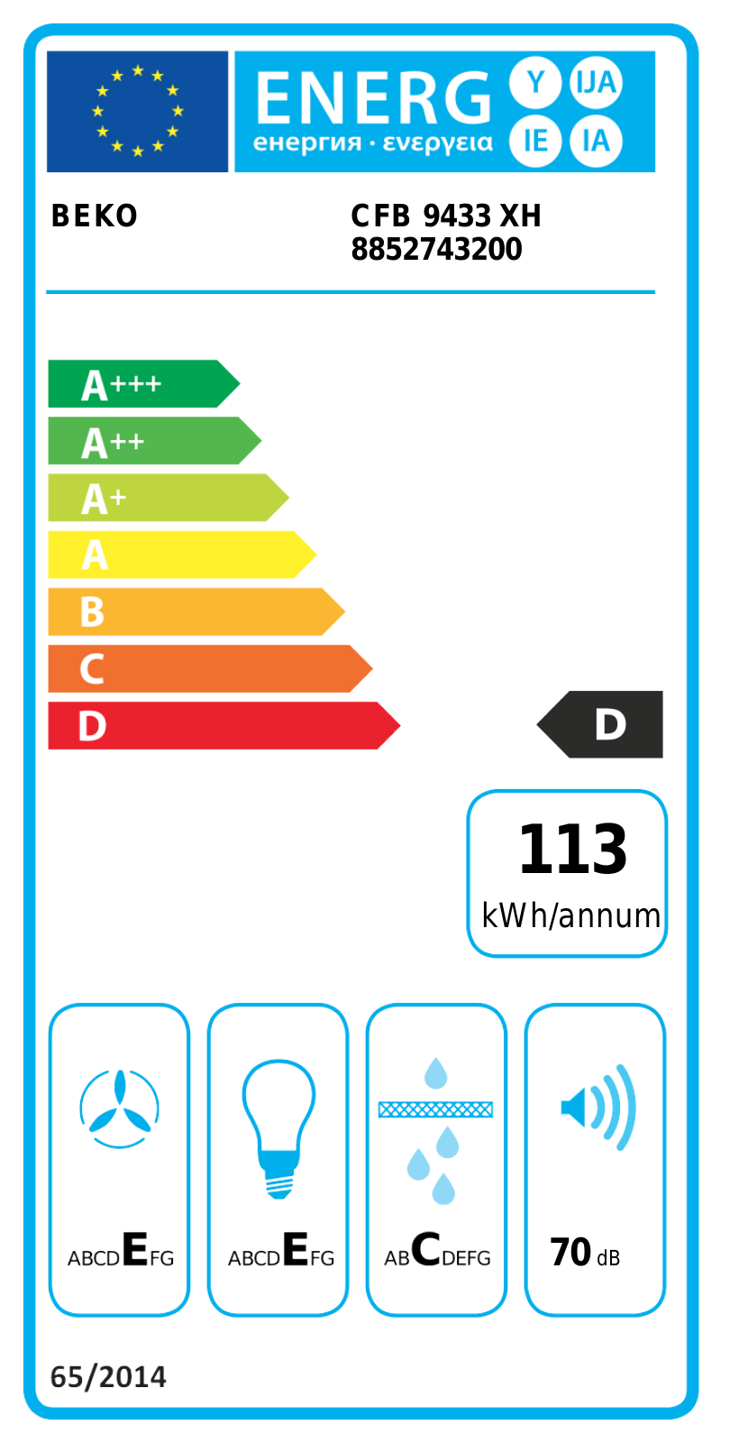 Beko CFB 9433 XH User Manual