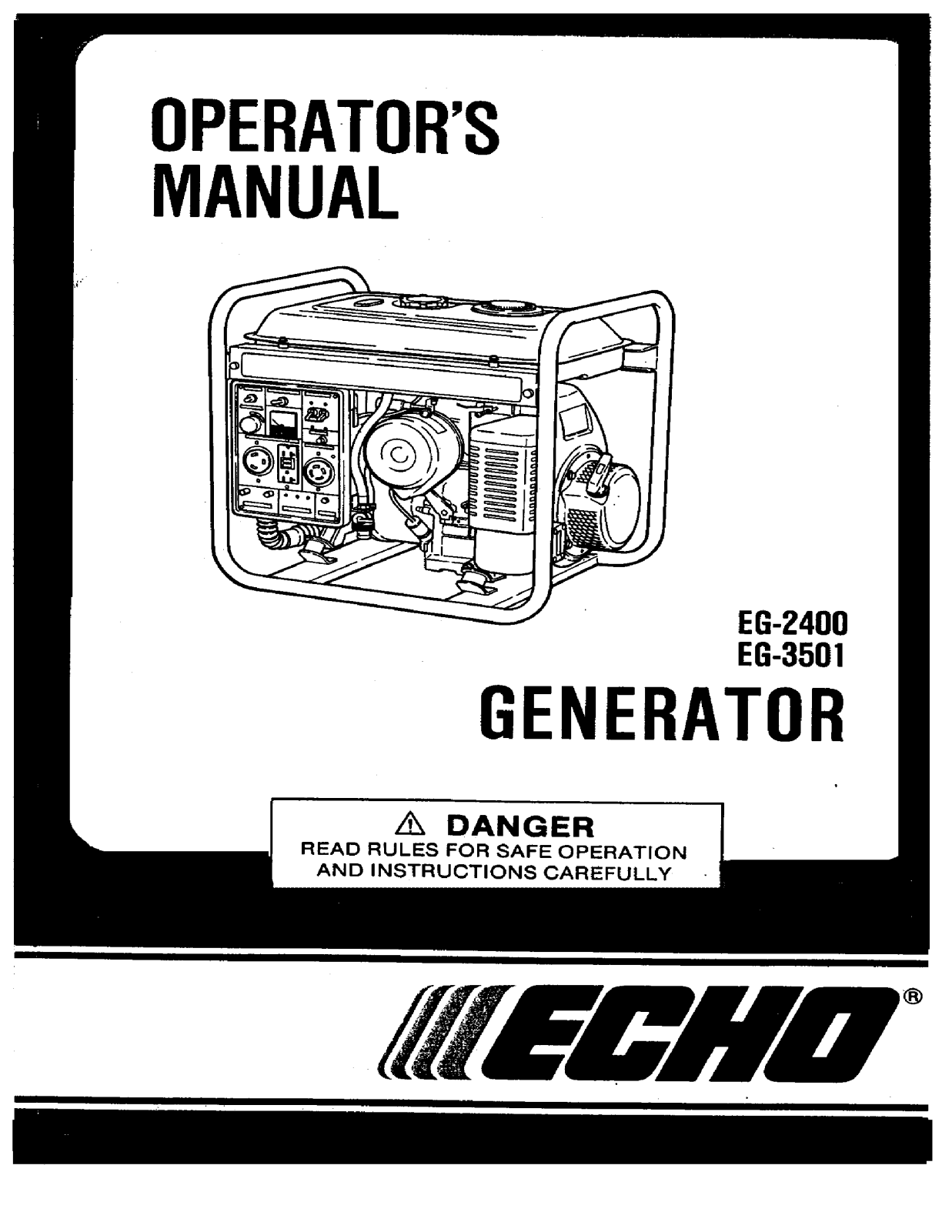 Echo EG-3501, EG-2400 User Manual