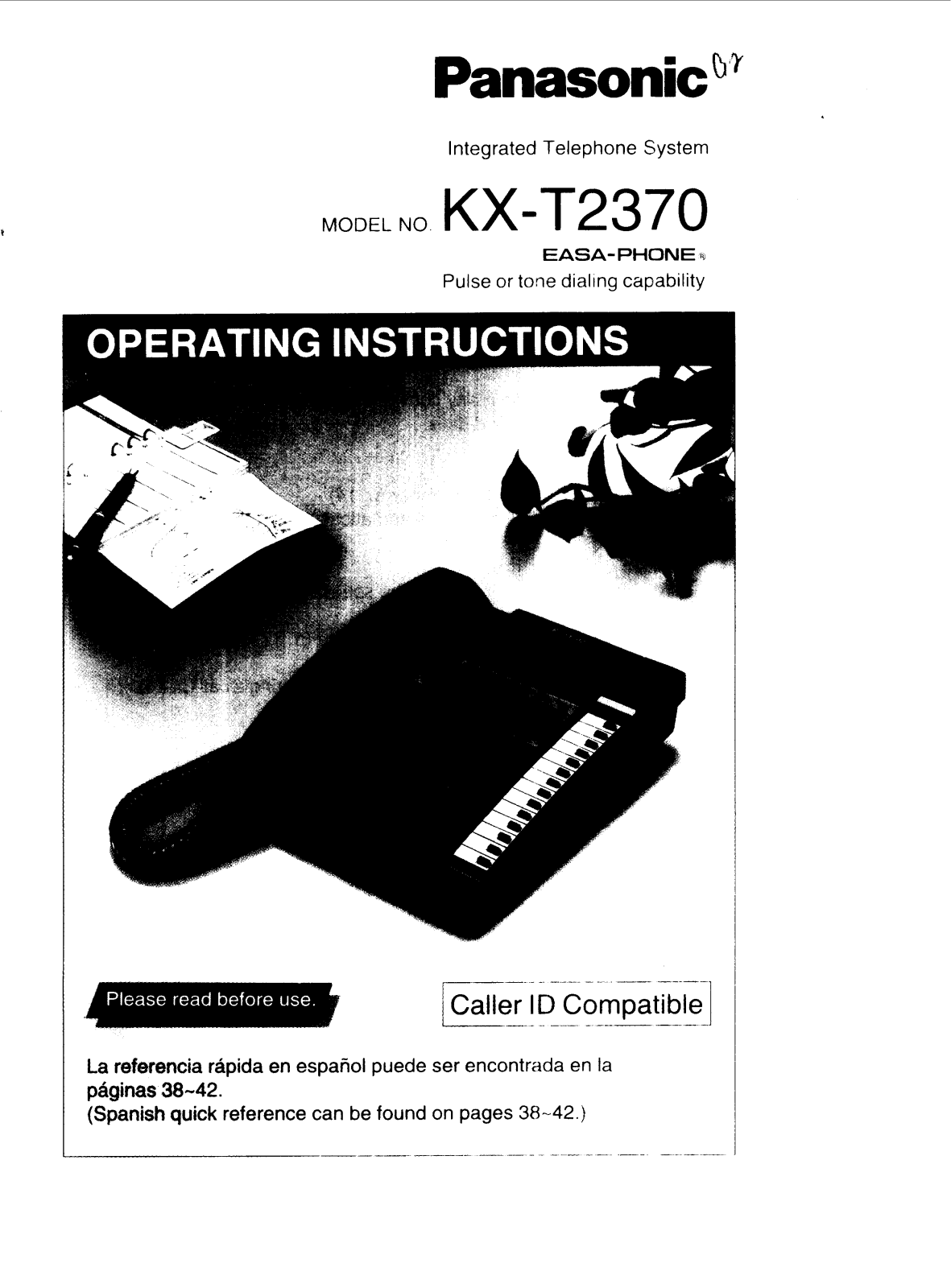 Panasonic kx-t2370 Operation Manual