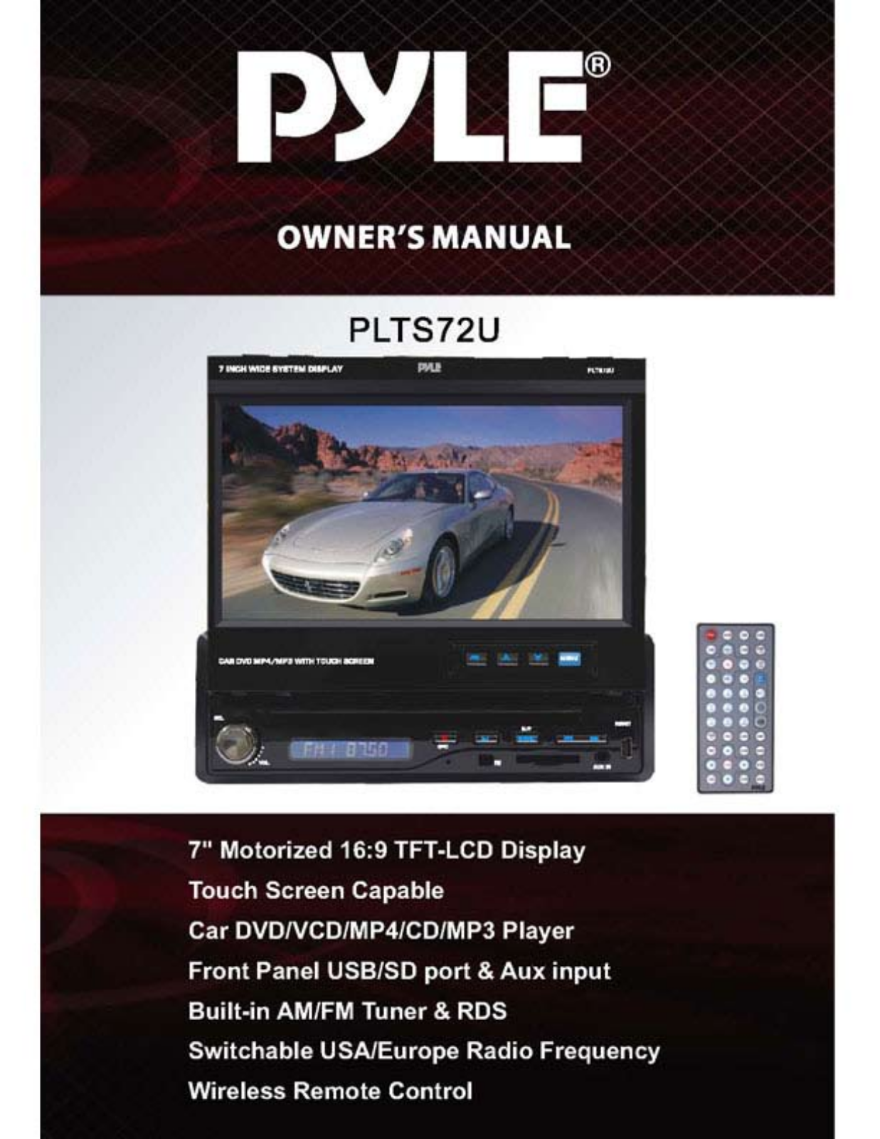 PYLE Audio PLTS72U User Manual