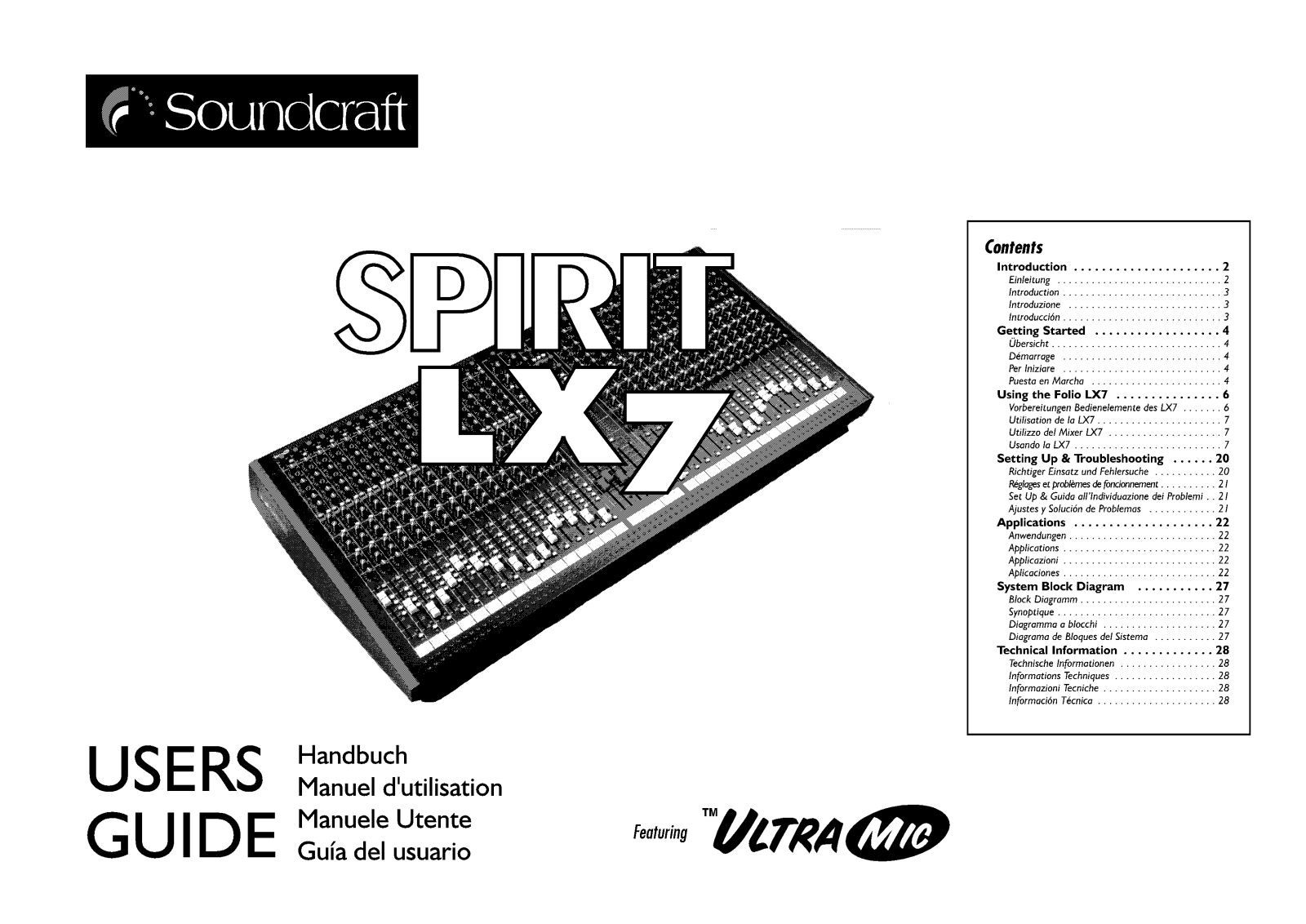 Soundcraft KB1797 User's Guide