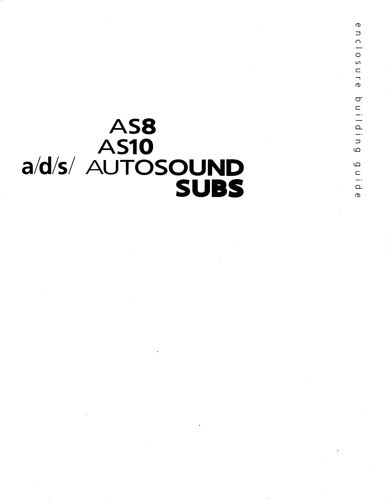 ADS AS8 Owner's Manual