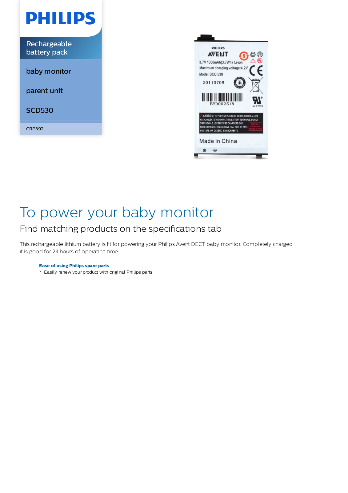 Philips CRP392/01 leaflet - ManualMachine.com