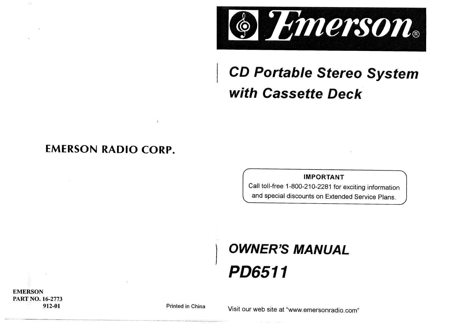 Emerson PD6511 User Manual