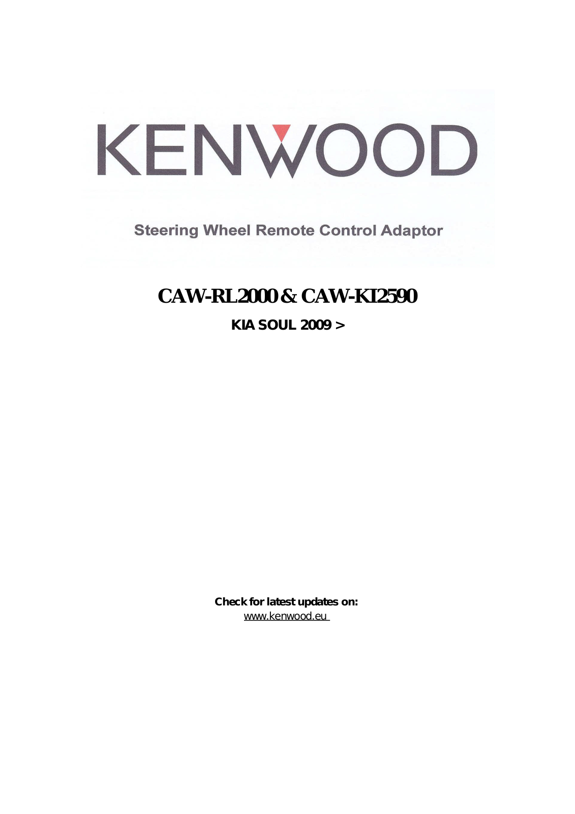 Kenwood CAW-KI2590 User Manual